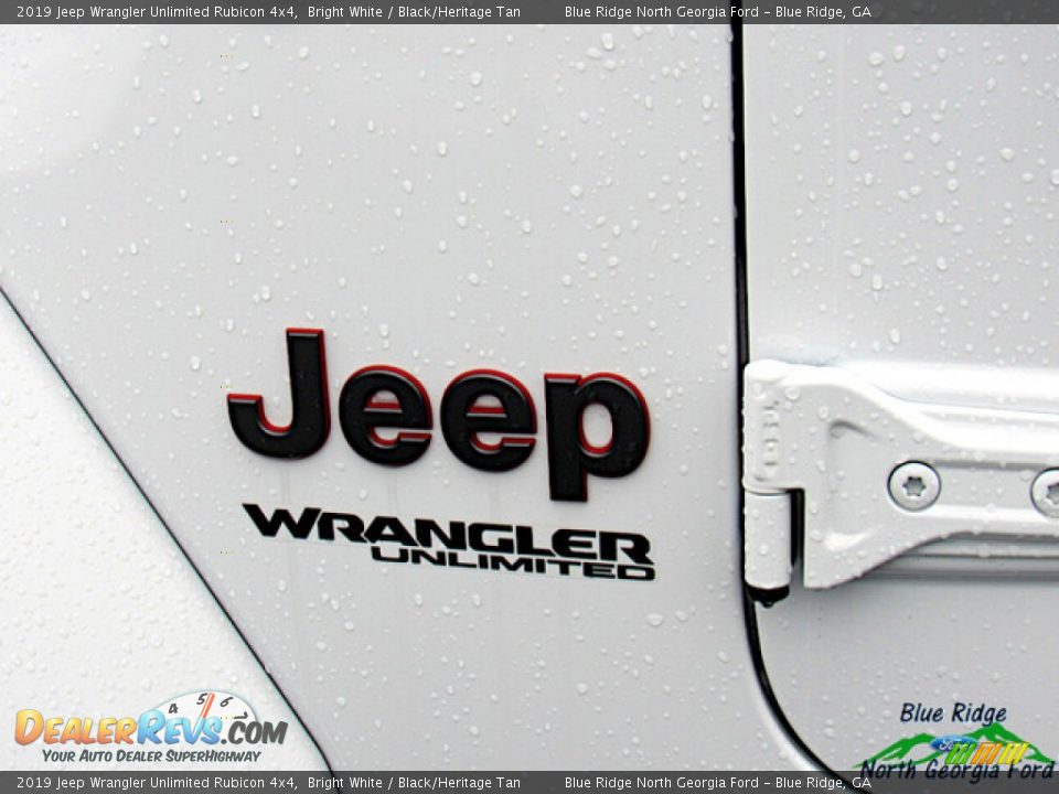 2019 Jeep Wrangler Unlimited Rubicon 4x4 Bright White / Black/Heritage Tan Photo #35