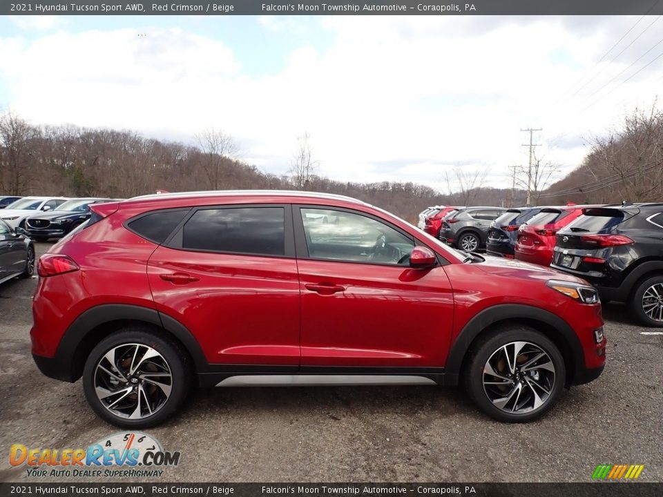 2021 Hyundai Tucson Sport AWD Red Crimson / Beige Photo #1