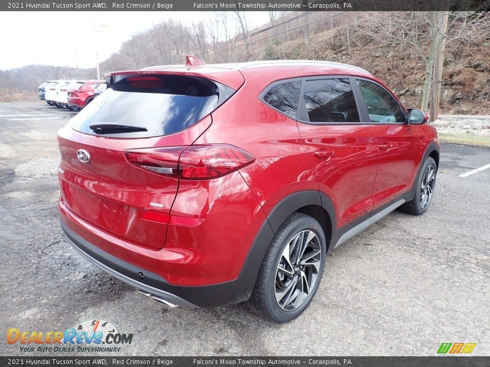 2021 Hyundai Tucson Sport AWD Red Crimson / Beige Photo #2