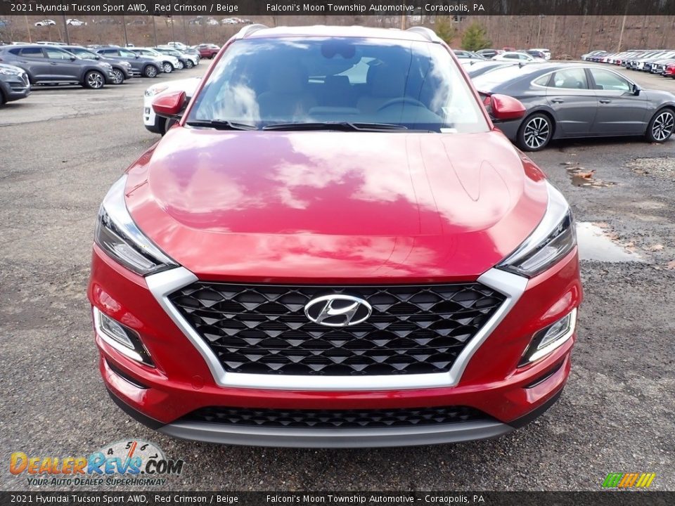 2021 Hyundai Tucson Sport AWD Red Crimson / Beige Photo #4