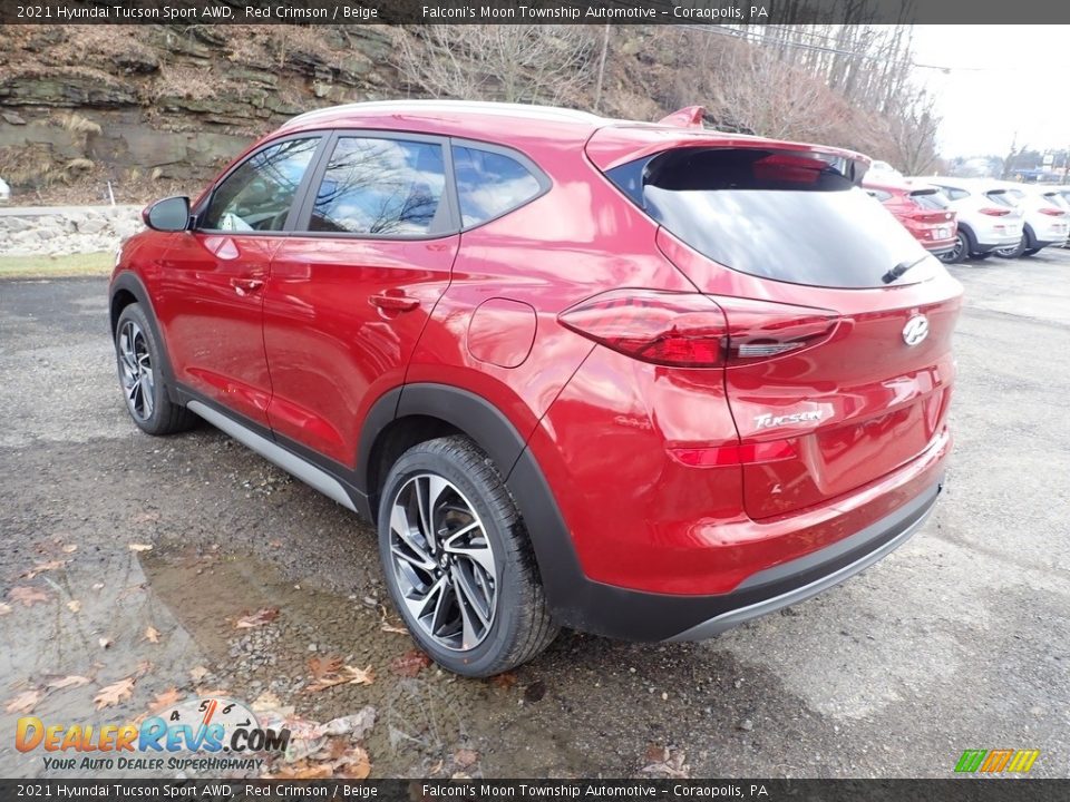 2021 Hyundai Tucson Sport AWD Red Crimson / Beige Photo #6