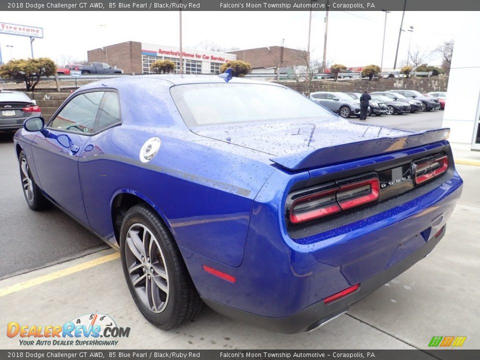 2018 Dodge Challenger GT AWD B5 Blue Pearl / Black/Ruby Red Photo #3