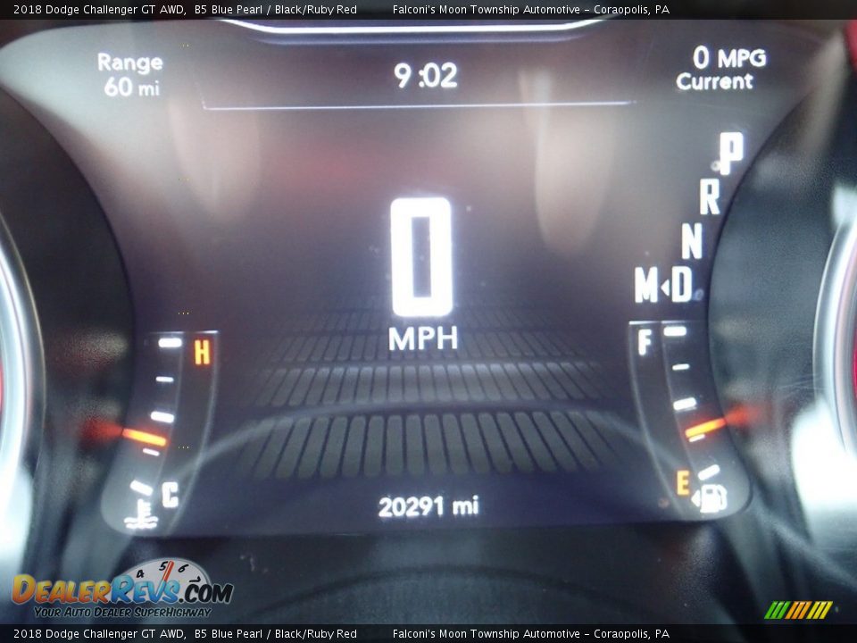 2018 Dodge Challenger GT AWD B5 Blue Pearl / Black/Ruby Red Photo #24