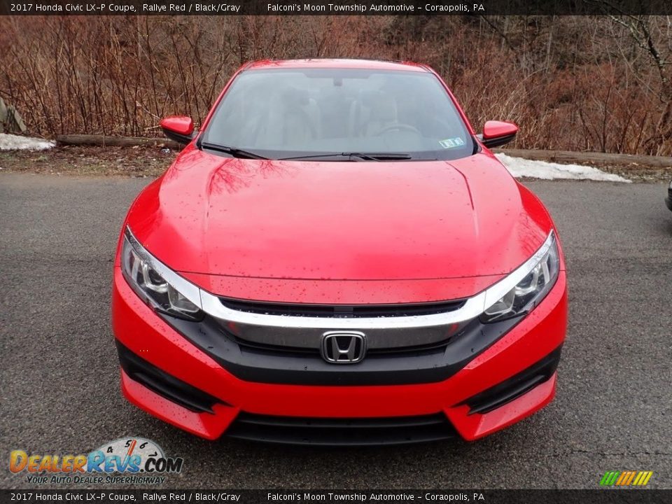 2017 Honda Civic LX-P Coupe Rallye Red / Black/Gray Photo #3