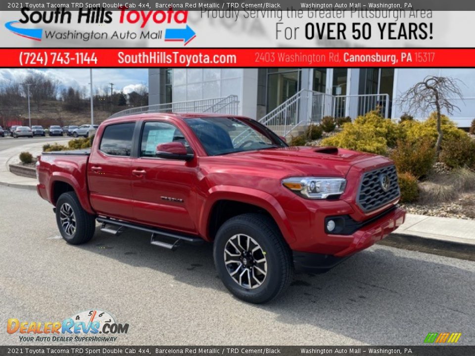 2021 Toyota Tacoma TRD Sport Double Cab 4x4 Barcelona Red Metallic / TRD Cement/Black Photo #1