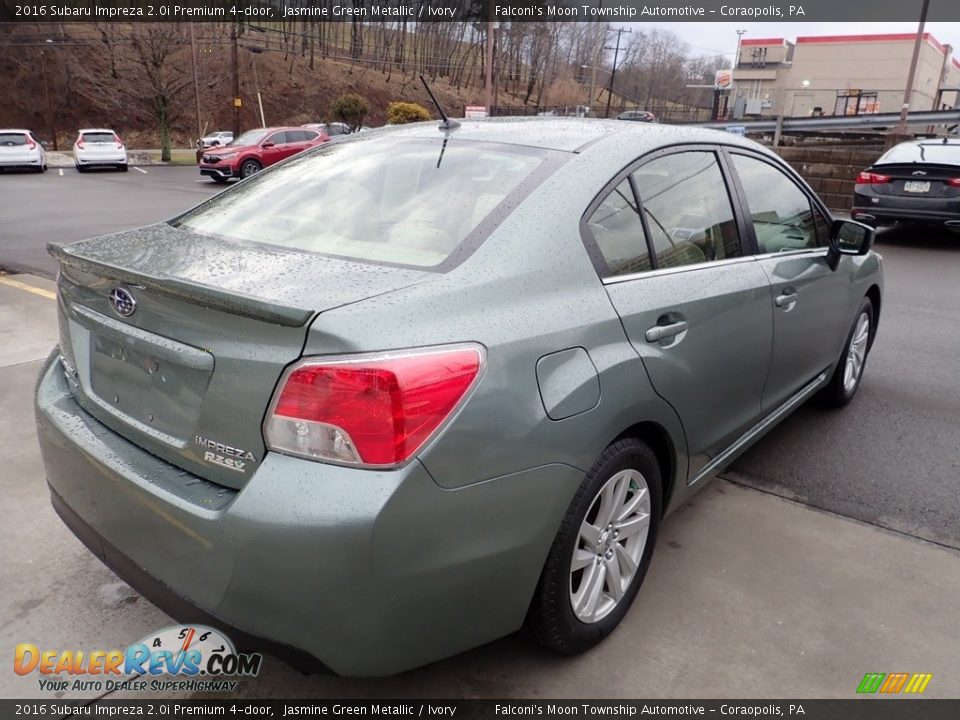 2016 Subaru Impreza 2.0i Premium 4-door Jasmine Green Metallic / Ivory Photo #5