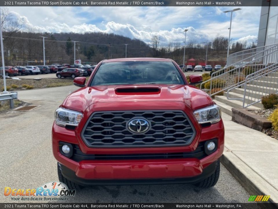 2021 Toyota Tacoma TRD Sport Double Cab 4x4 Barcelona Red Metallic / TRD Cement/Black Photo #11