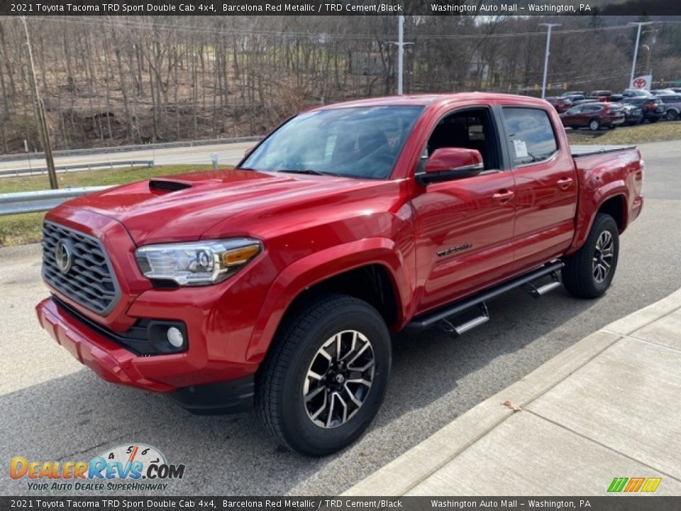 2021 Toyota Tacoma TRD Sport Double Cab 4x4 Barcelona Red Metallic / TRD Cement/Black Photo #12