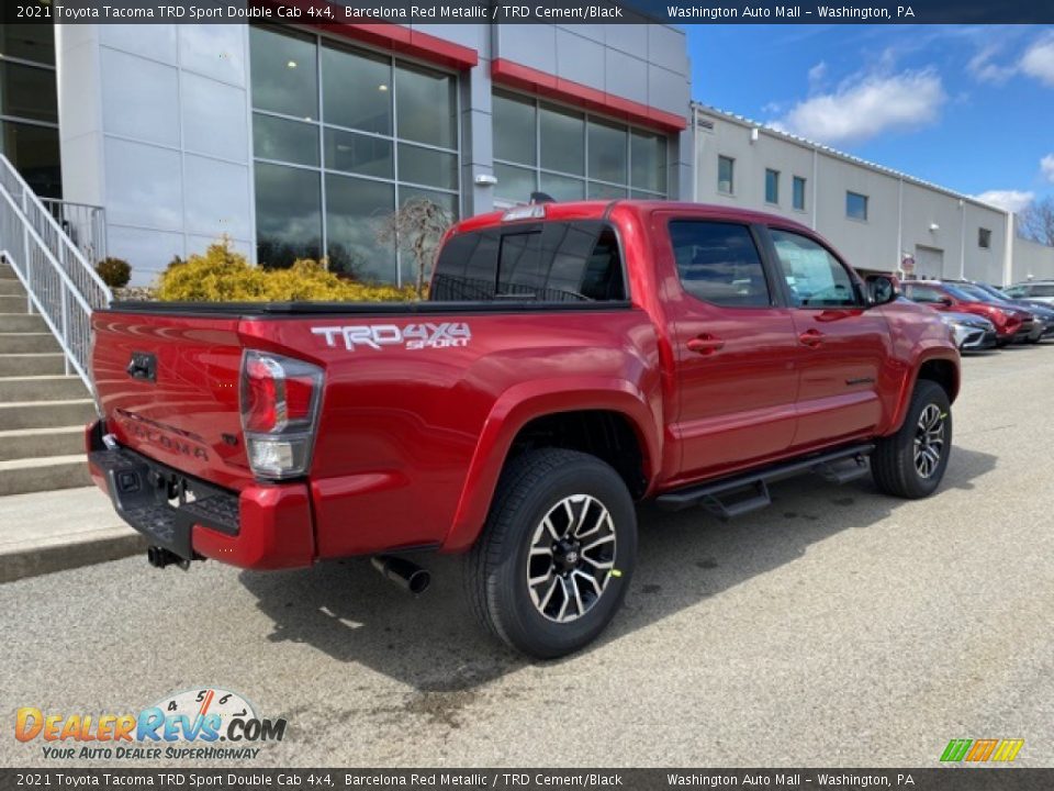 2021 Toyota Tacoma TRD Sport Double Cab 4x4 Barcelona Red Metallic / TRD Cement/Black Photo #13