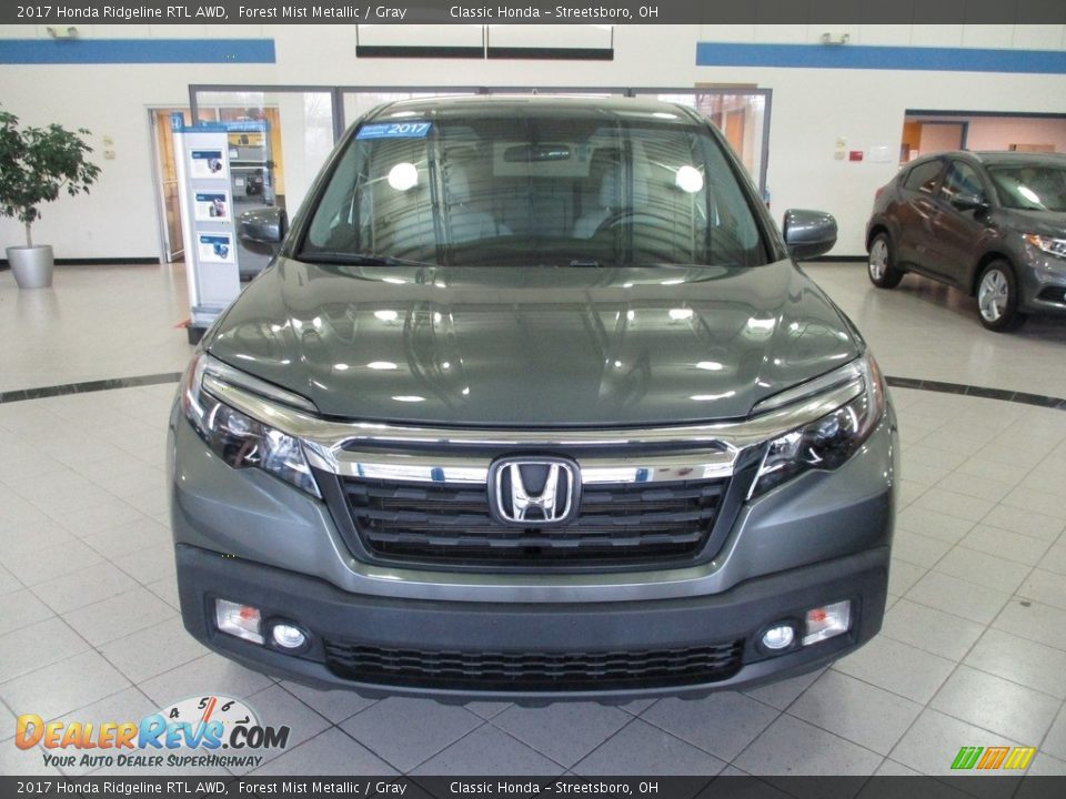 2017 Honda Ridgeline RTL AWD Forest Mist Metallic / Gray Photo #2