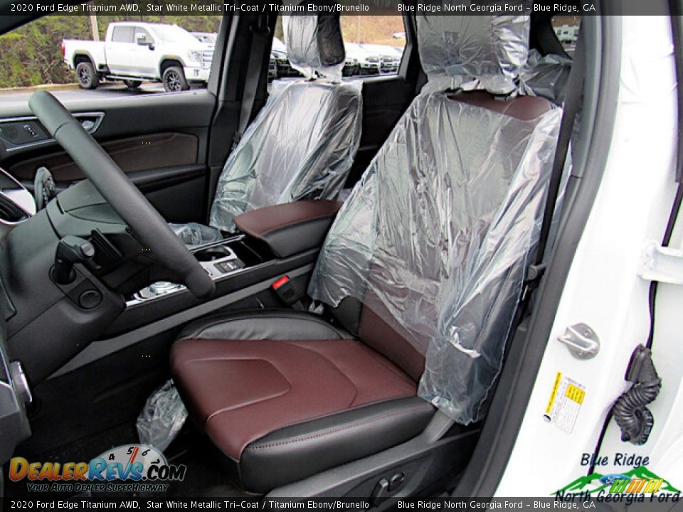 2020 Ford Edge Titanium AWD Star White Metallic Tri-Coat / Titanium Ebony/Brunello Photo #11