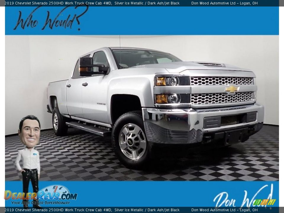 2019 Chevrolet Silverado 2500HD Work Truck Crew Cab 4WD Silver Ice Metallic / Dark Ash/Jet Black Photo #1