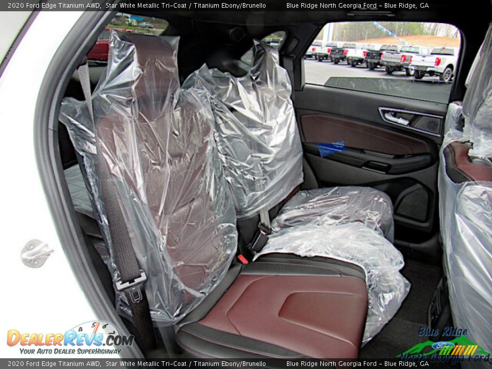 2020 Ford Edge Titanium AWD Star White Metallic Tri-Coat / Titanium Ebony/Brunello Photo #13