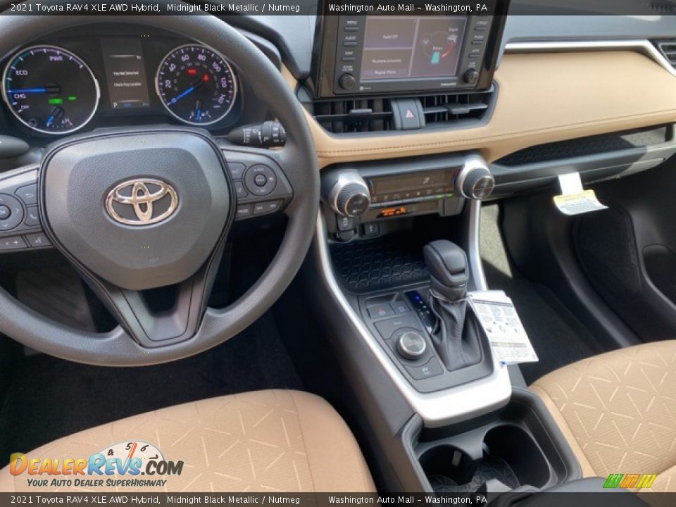 2021 Toyota RAV4 XLE AWD Hybrid Midnight Black Metallic / Nutmeg Photo #3