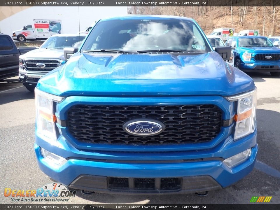 2021 Ford F150 STX SuperCrew 4x4 Velocity Blue / Black Photo #3