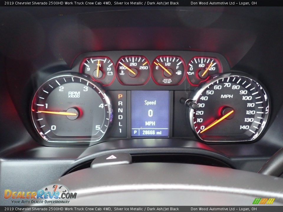 2019 Chevrolet Silverado 2500HD Work Truck Crew Cab 4WD Silver Ice Metallic / Dark Ash/Jet Black Photo #20