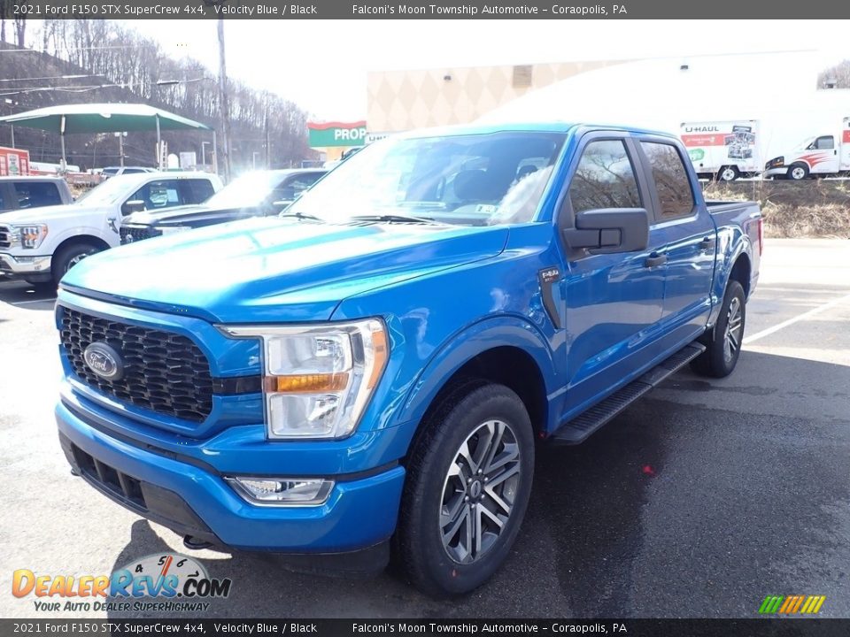 2021 Ford F150 STX SuperCrew 4x4 Velocity Blue / Black Photo #4