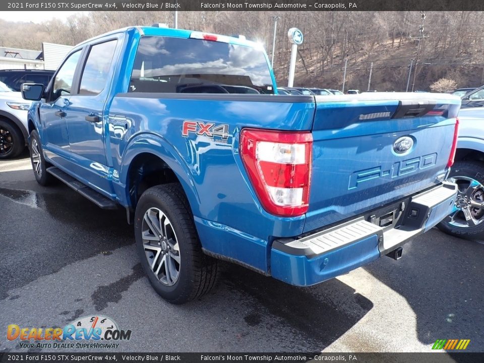 2021 Ford F150 STX SuperCrew 4x4 Velocity Blue / Black Photo #5