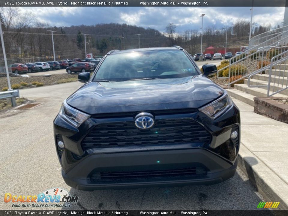 2021 Toyota RAV4 XLE AWD Hybrid Midnight Black Metallic / Nutmeg Photo #12