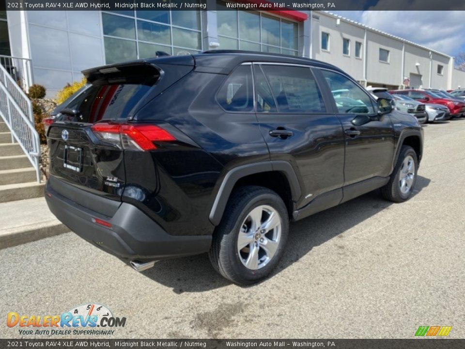 2021 Toyota RAV4 XLE AWD Hybrid Midnight Black Metallic / Nutmeg Photo #14