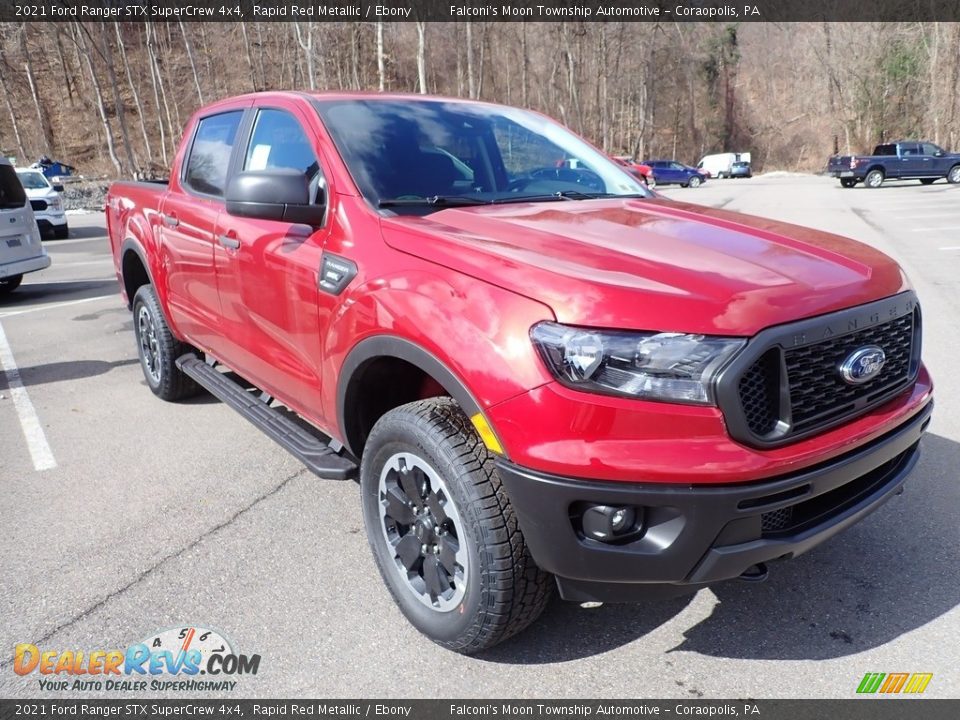 2021 Ford Ranger STX SuperCrew 4x4 Rapid Red Metallic / Ebony Photo #3