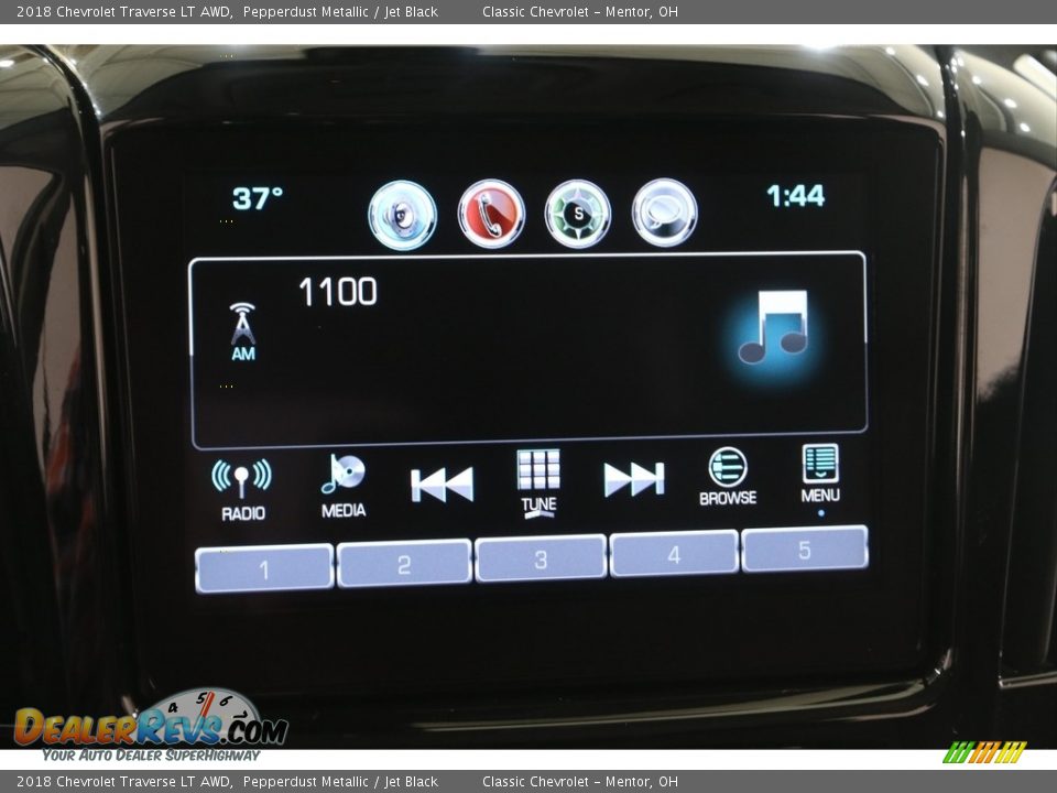 2018 Chevrolet Traverse LT AWD Pepperdust Metallic / Jet Black Photo #12