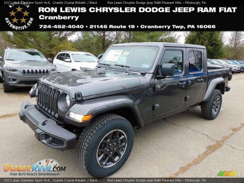 2021 Jeep Gladiator Sport 4x4 Granite Crystal Metallic / Black Photo #1