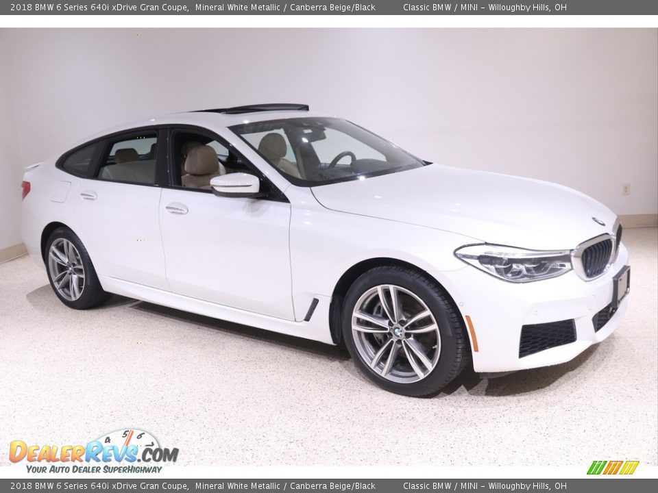 Mineral White Metallic 2018 BMW 6 Series 640i xDrive Gran Coupe Photo #1