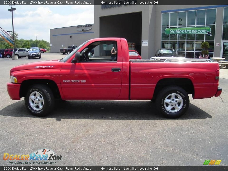 2000 Dodge Ram 1500 Sport Regular Cab Flame Red / Agate Photo #2
