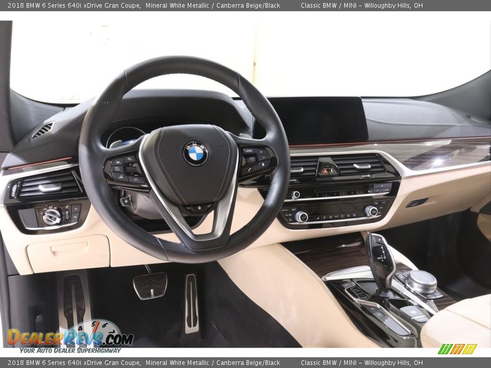 Canberra Beige/Black Interior - 2018 BMW 6 Series 640i xDrive Gran Coupe Photo #6