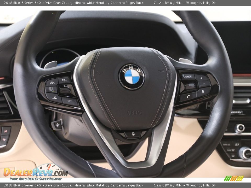 2018 BMW 6 Series 640i xDrive Gran Coupe Steering Wheel Photo #7