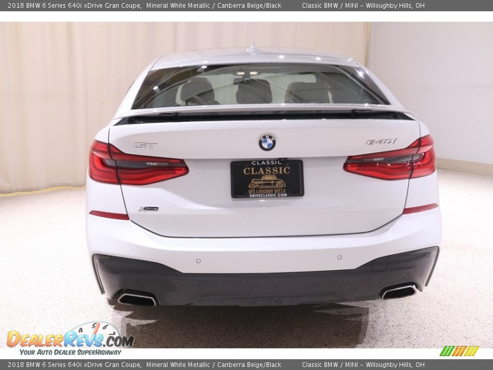 2018 BMW 6 Series 640i xDrive Gran Coupe Mineral White Metallic / Canberra Beige/Black Photo #25