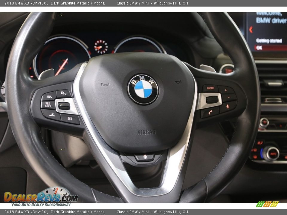 2018 BMW X3 xDrive30i Dark Graphite Metallic / Mocha Photo #7