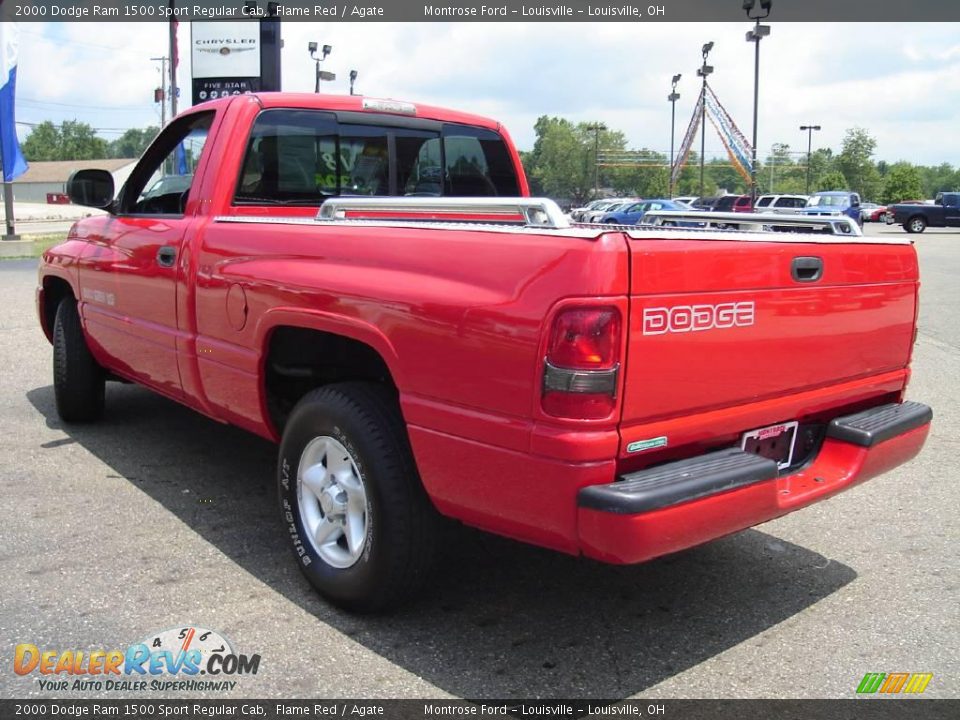 2000 Dodge Ram 1500 Sport Regular Cab Flame Red / Agate Photo #3