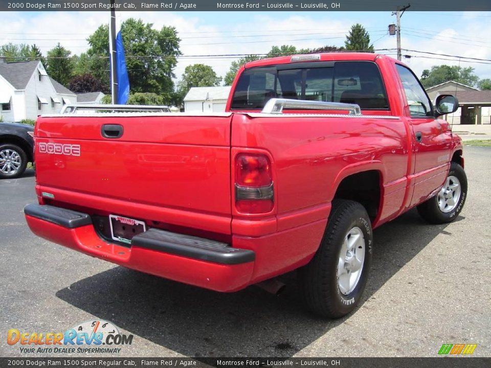 2000 Dodge Ram 1500 Sport Regular Cab Flame Red / Agate Photo #5