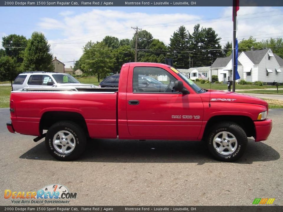 2000 Dodge Ram 1500 Sport Regular Cab Flame Red / Agate Photo #6