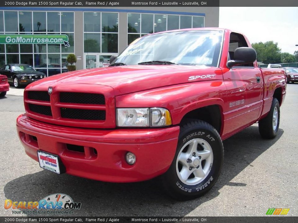 2000 Dodge Ram 1500 Sport Regular Cab Flame Red / Agate Photo #8