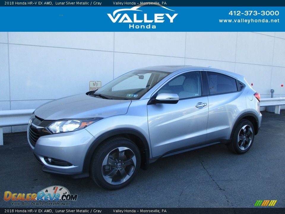 2018 Honda HR-V EX AWD Lunar Silver Metallic / Gray Photo #1