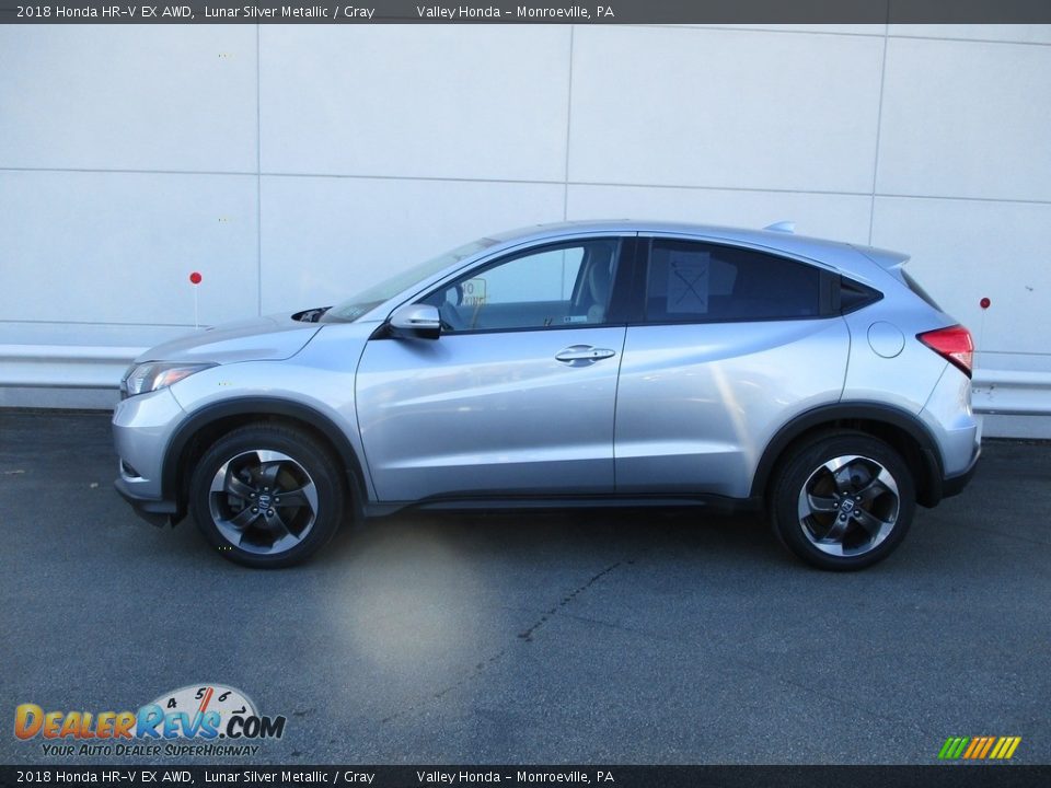 2018 Honda HR-V EX AWD Lunar Silver Metallic / Gray Photo #2