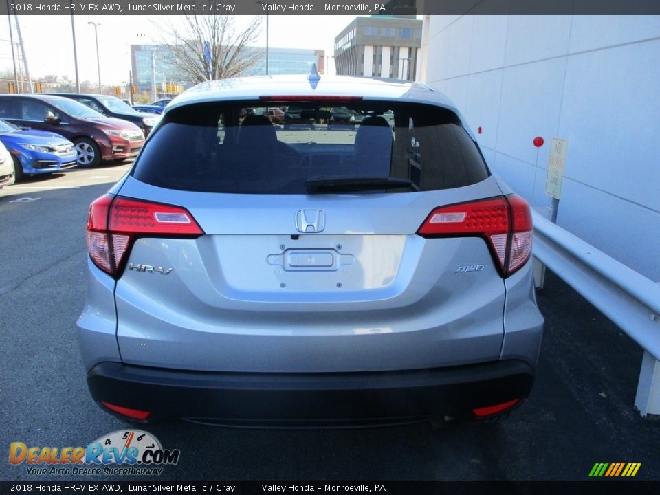 2018 Honda HR-V EX AWD Lunar Silver Metallic / Gray Photo #4