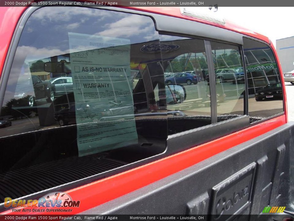 2000 Dodge Ram 1500 Sport Regular Cab Flame Red / Agate Photo #12