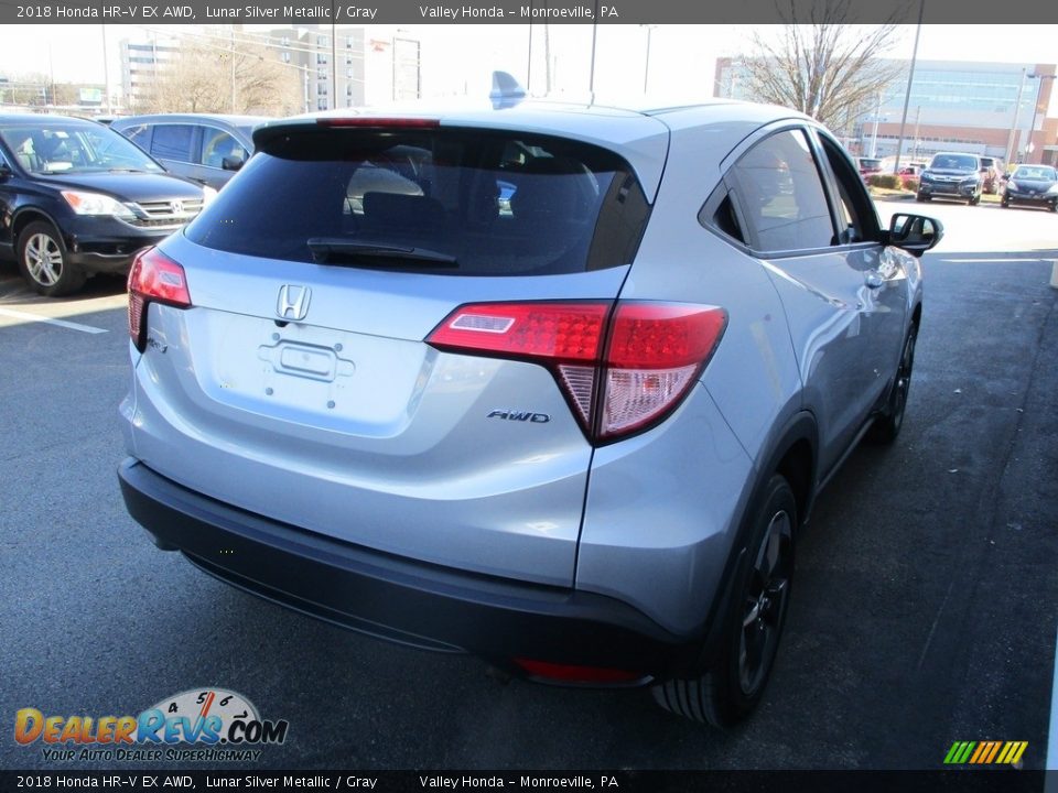 2018 Honda HR-V EX AWD Lunar Silver Metallic / Gray Photo #5