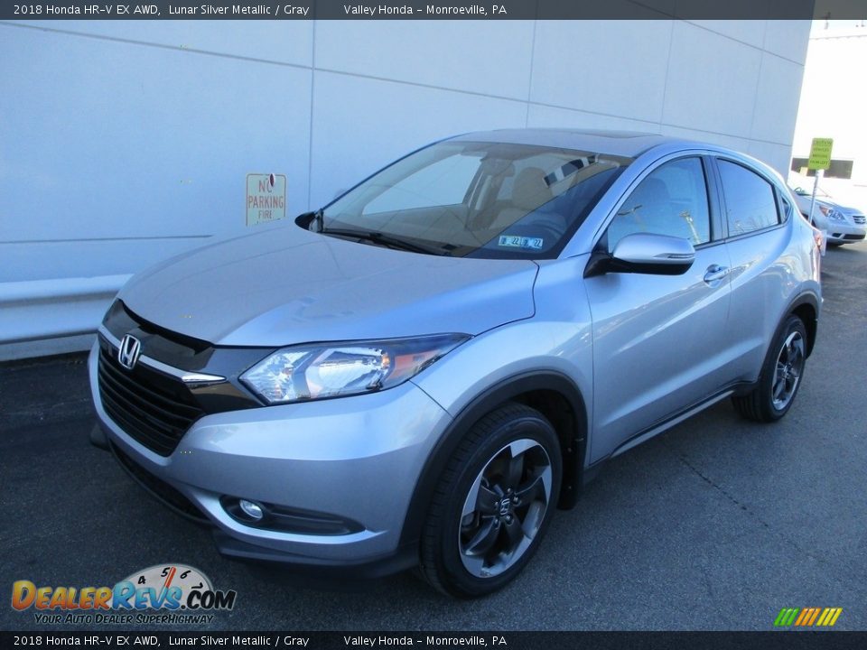 2018 Honda HR-V EX AWD Lunar Silver Metallic / Gray Photo #10