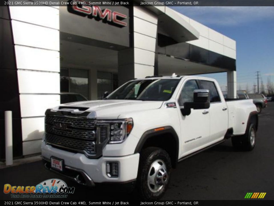 2021 GMC Sierra 3500HD Denali Crew Cab 4WD Summit White / Jet Black Photo #1