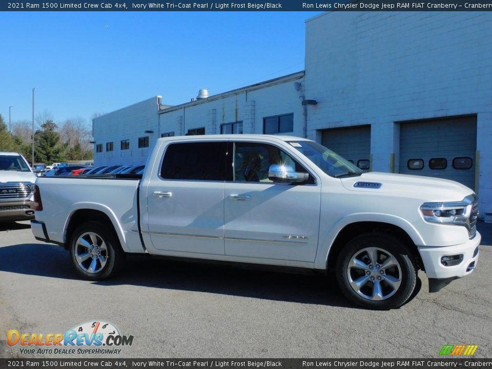 2021 Ram 1500 Limited Crew Cab 4x4 Ivory White Tri-Coat Pearl / Light Frost Beige/Black Photo #4