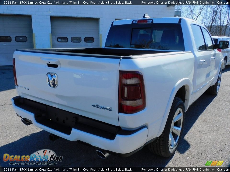 2021 Ram 1500 Limited Crew Cab 4x4 Ivory White Tri-Coat Pearl / Light Frost Beige/Black Photo #5