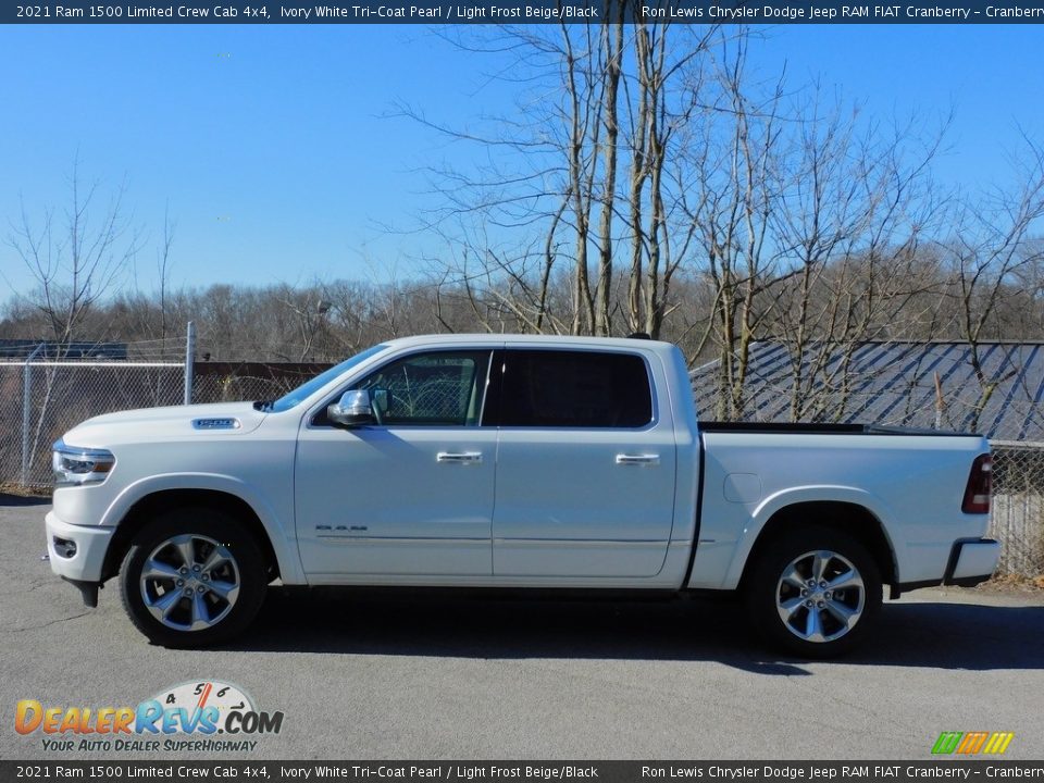 2021 Ram 1500 Limited Crew Cab 4x4 Ivory White Tri-Coat Pearl / Light Frost Beige/Black Photo #9