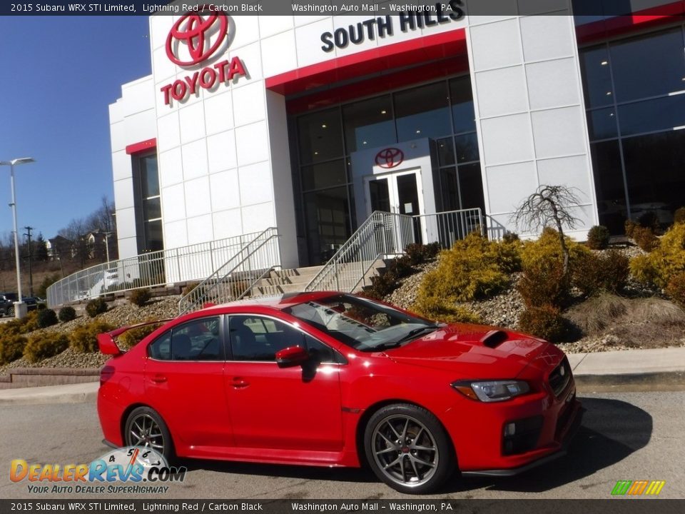 2015 Subaru WRX STI Limited Lightning Red / Carbon Black Photo #2