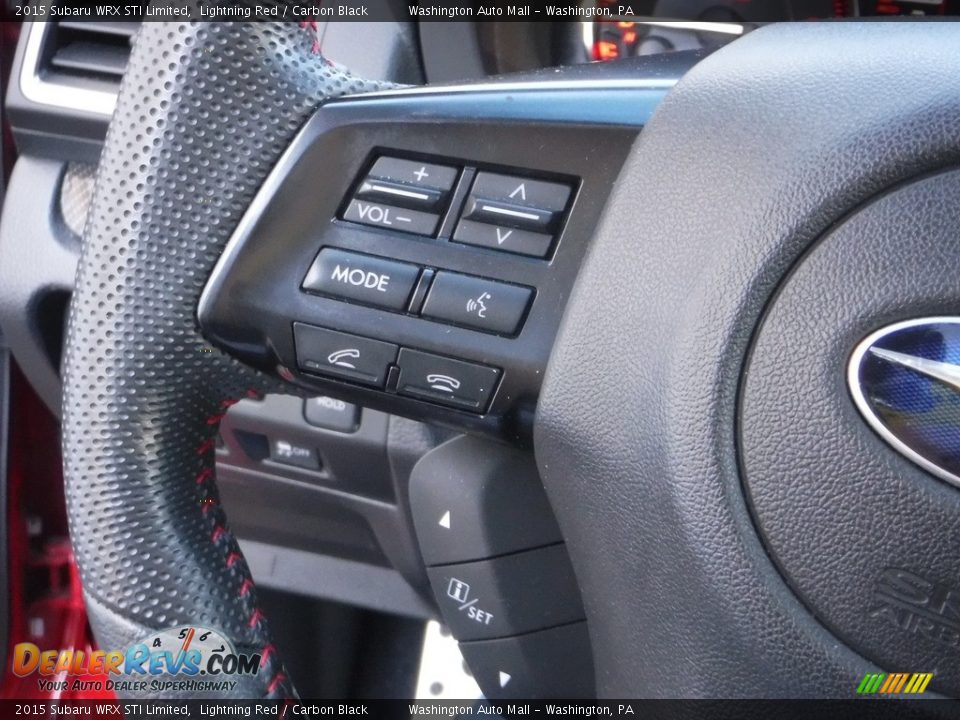 2015 Subaru WRX STI Limited Lightning Red / Carbon Black Photo #7