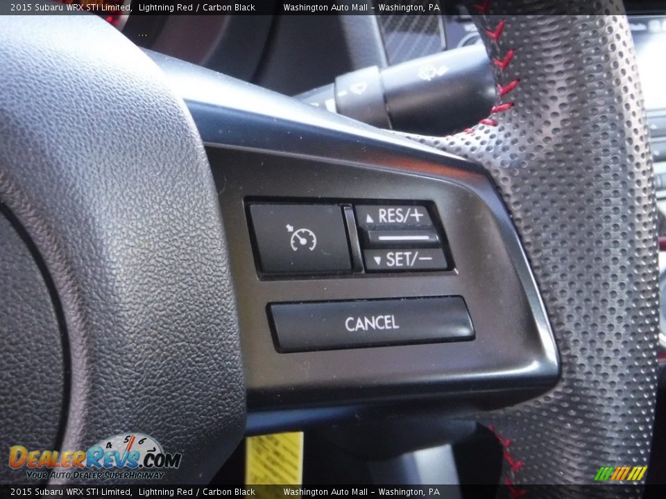 2015 Subaru WRX STI Limited Lightning Red / Carbon Black Photo #8